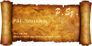 Pál Szultána névjegykártya