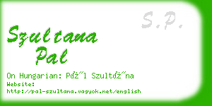 szultana pal business card